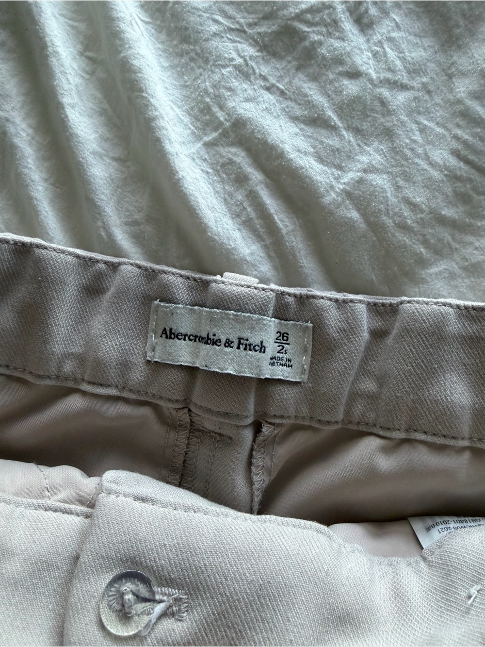 Abercrombie & Fitch Sloan Tailored Wide Leg Pants - Light Taupe - Picture 2 of 10
